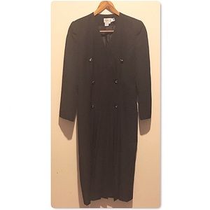 Nordstrom Vintage Trenchcoat Wool Black